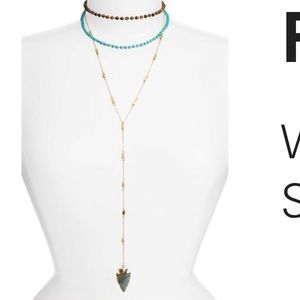 Panacea layered stone Y necklace Nordstrom